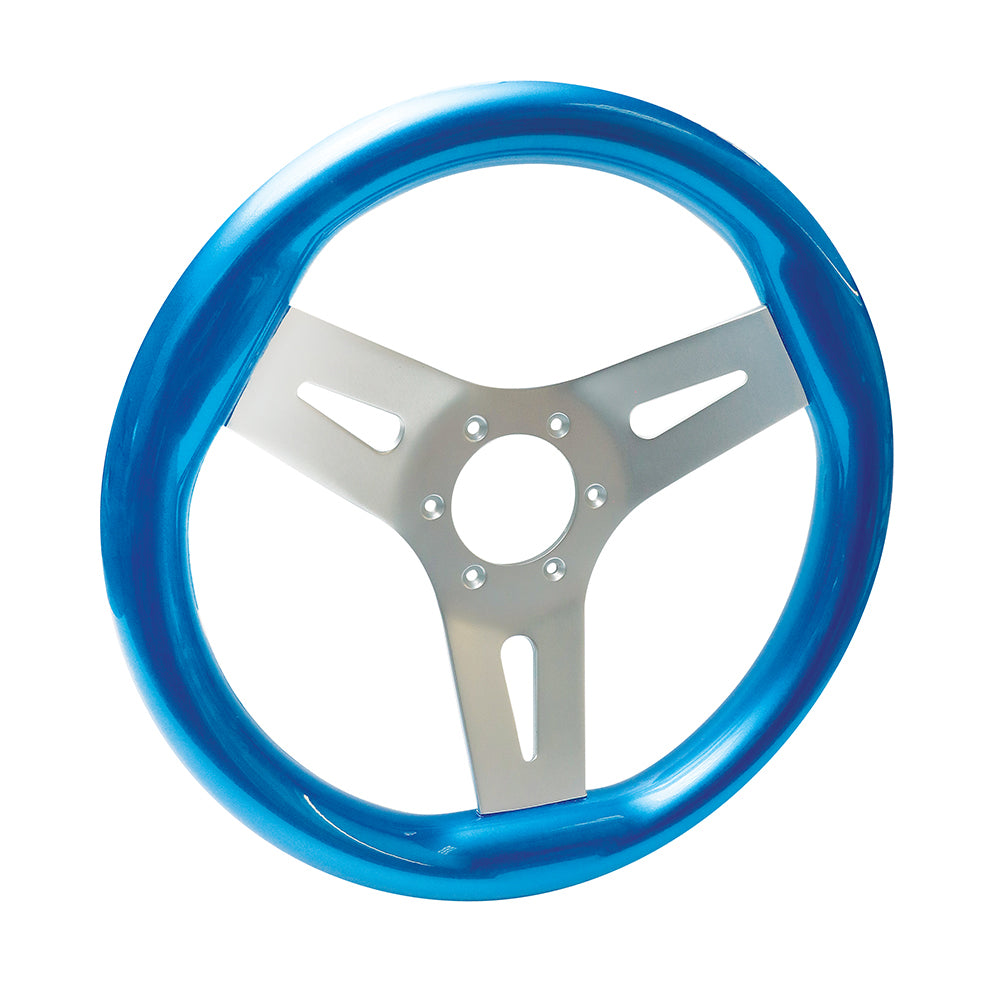 MGWALBL Livorsi Mega Grip marine steering wheel, soft touch blue