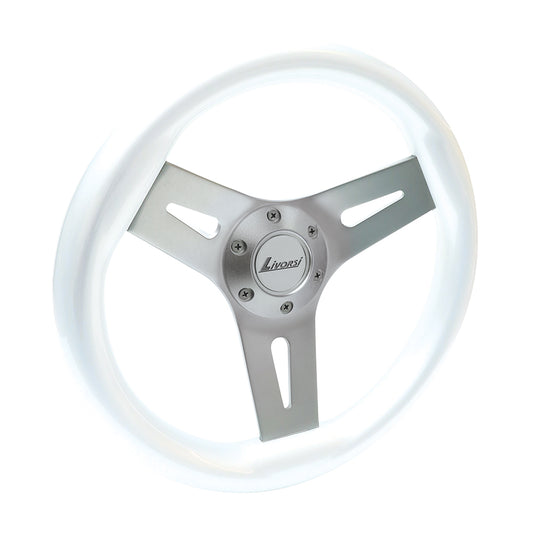 MGWALW - Livorsi Mega Grip marine steering wheel, soft touch white