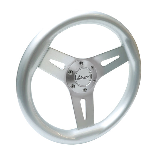 MGWALPL - Livorsi Mega Grip marine steering wheel, soft touch platinum