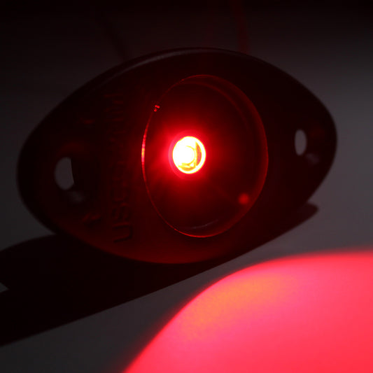 LEDNL3RBK - Red (port) LED navigation light in ****flat black**** finish
