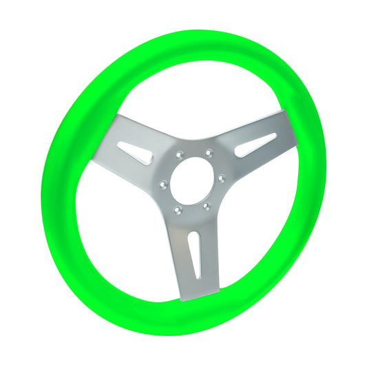 MGWALL - Lime green Livorsi Mega Grip marine steering wheel
