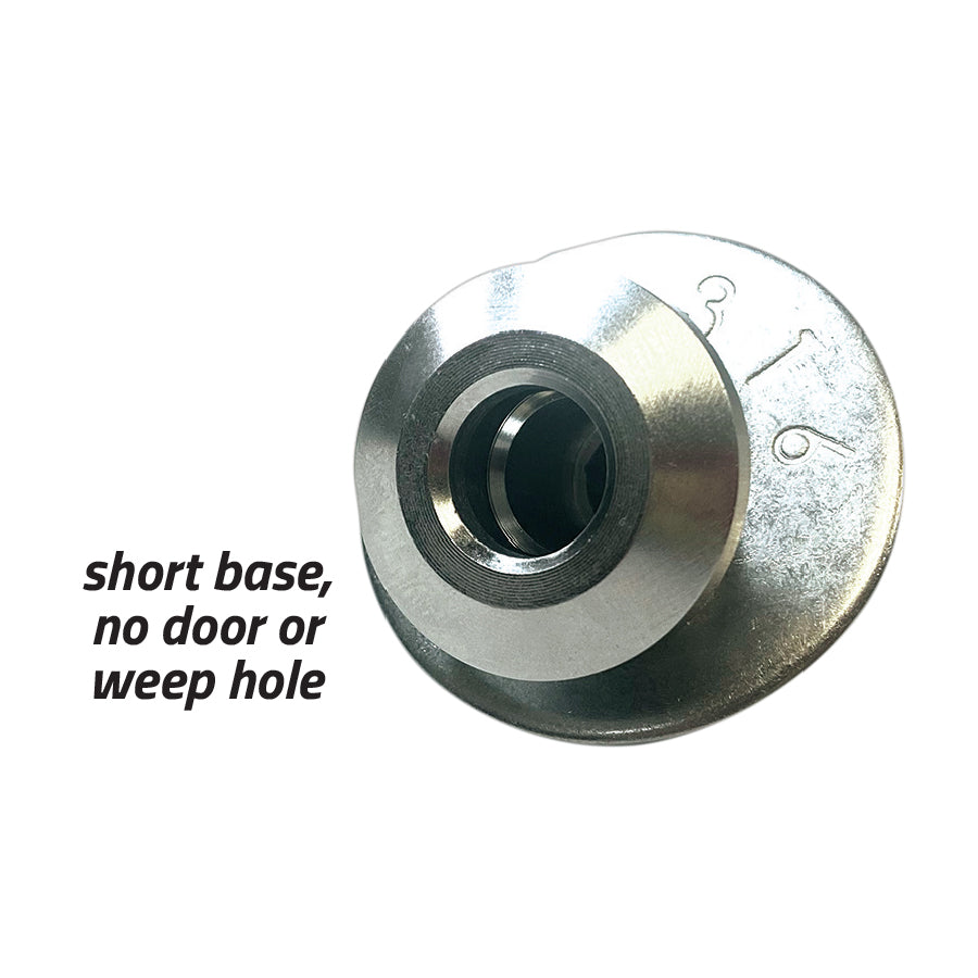 QRBSB-150 - 1/2" Quick Release Fender Base with standard hex nut, no Door and 1.5" of threads