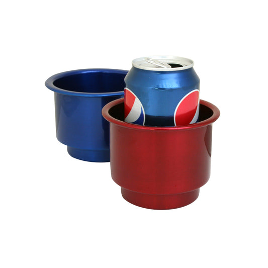 SBH - polished stainless steel beverage holders available in two sizes and several optional colors